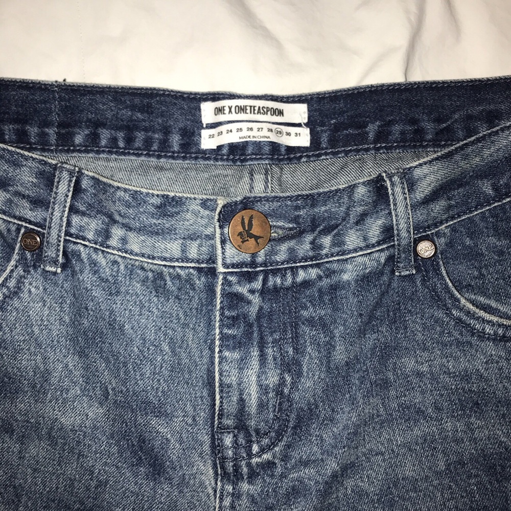 ONE X ONE TEASPOON RIPPED BOYFRIEND JEANS Sz 29